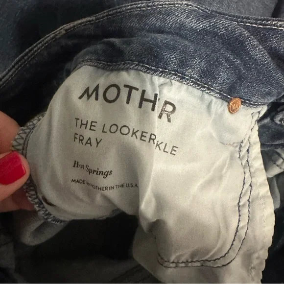 MOTHER The Looker Ankle Fray Jeans in Hot Spring - Size 27 - Picture 7 of 9